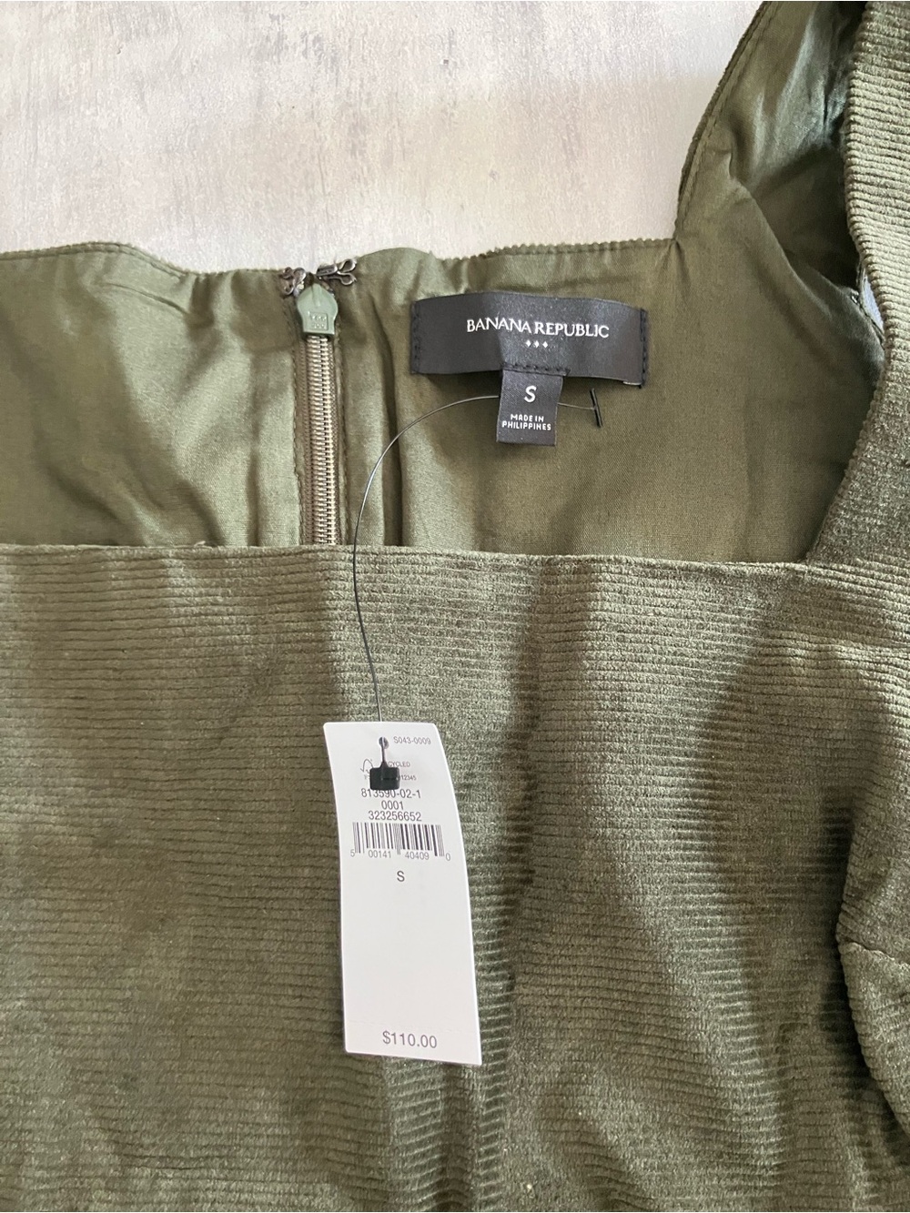 Banana Republic Olive Green Corduroy Pinafore Dress - Picture 3 of 5